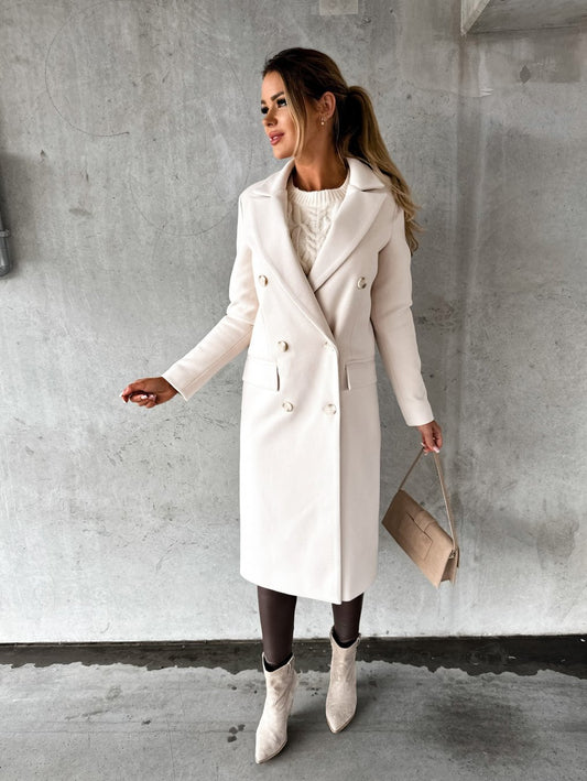 Chic Women's Casual Woolen Coat for Effortless Style